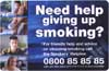 Smokers helpline credit card